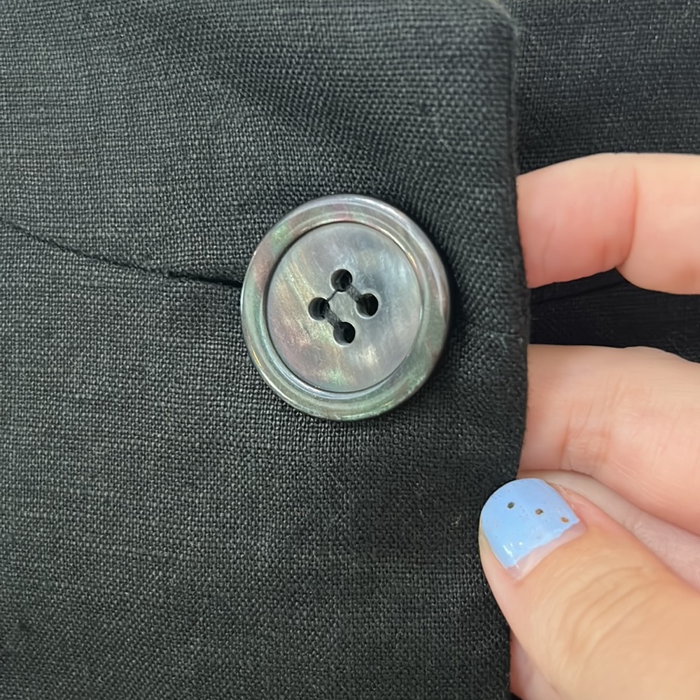 100% Linen Black Jacket - Picture 4 of 6